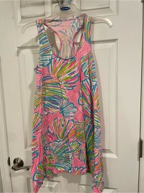 Lilly Pulitzer Pink Multicolor Shell-Print Swim Coverup